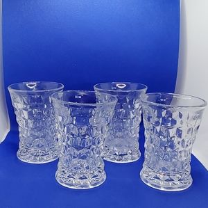 Vintage Fostoria 12 oz flared iced tea glasses. Set of 4